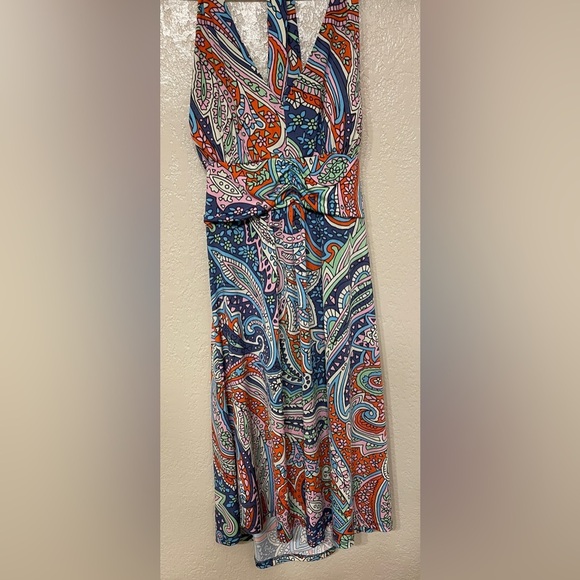 Talia Colorful Beaded Hippie Halter Dress Backless Festival Boho Coachella SM - Picture 4 of 11